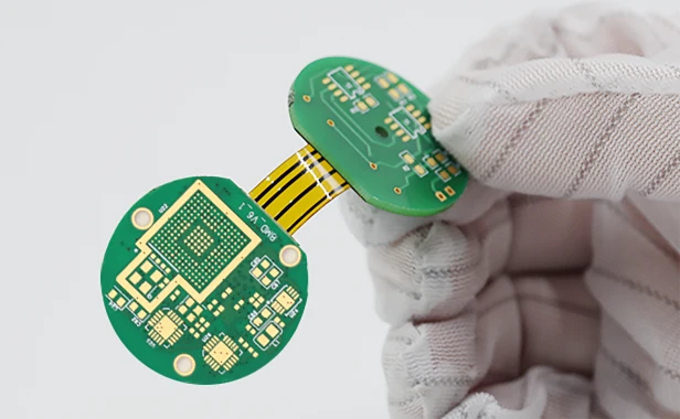 Rigid-Flex PCB sample for flexible and rigid circuit integration, professional manufacturing by PCBMASTER